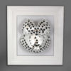 Blingy belly cast | Silver mosaic mirrored in a frame