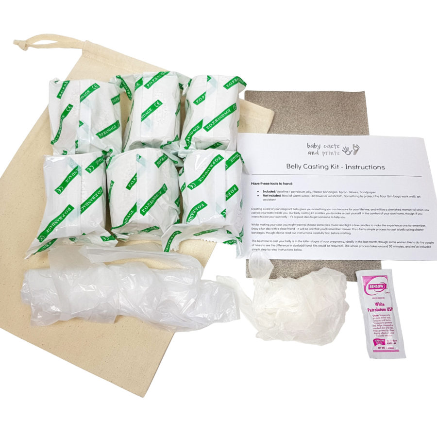 Contents of the belly casting kit