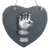 Hanging Heart Slate - One Cast hand