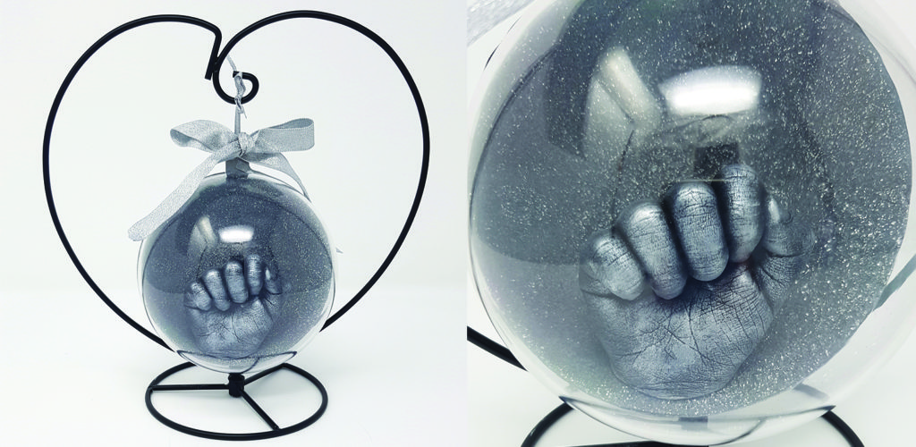  3D Baby Casting Kit, Silver Frame / Black 3 hole mount /  Metallic Silver Paint by BabyRice : Baby