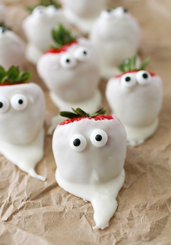 Chocolate Strawberry Ghosts