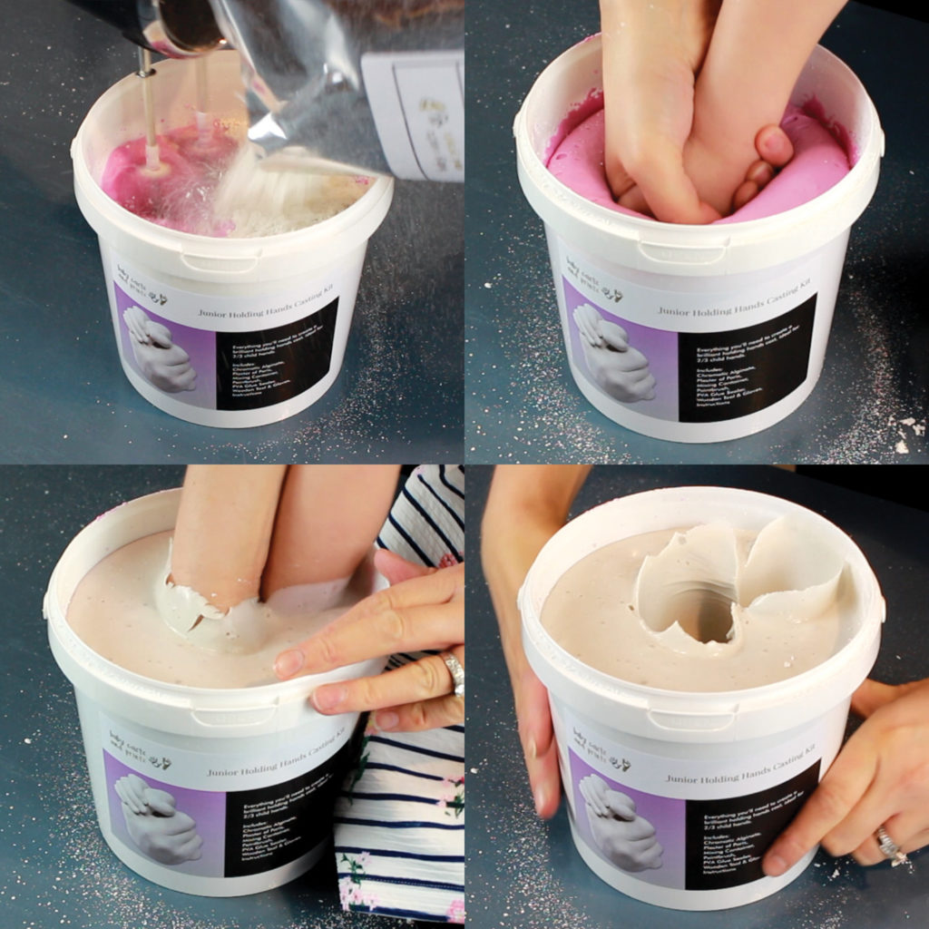 making the mold for a hand casting