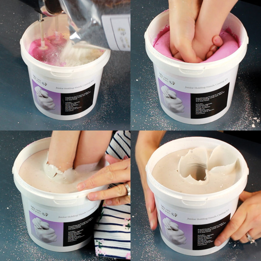 making the mold for a hand casting