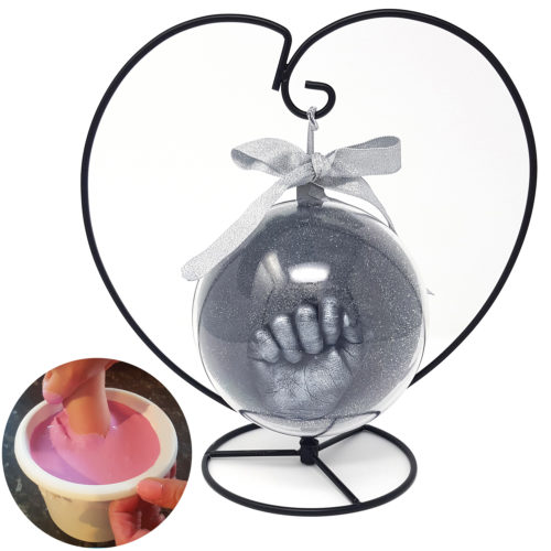 Glitter Bauble Hand Casting Kit with Heart Stand Casting Kits