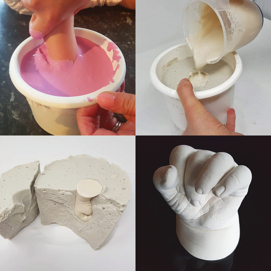 Making a baby hand cast