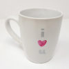 Handprint/Footprint Mug with Personalised Message & Date - love heart