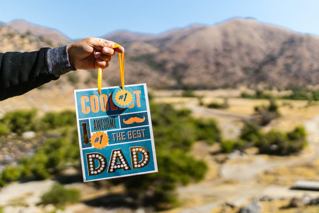 Person holding fathers day bag