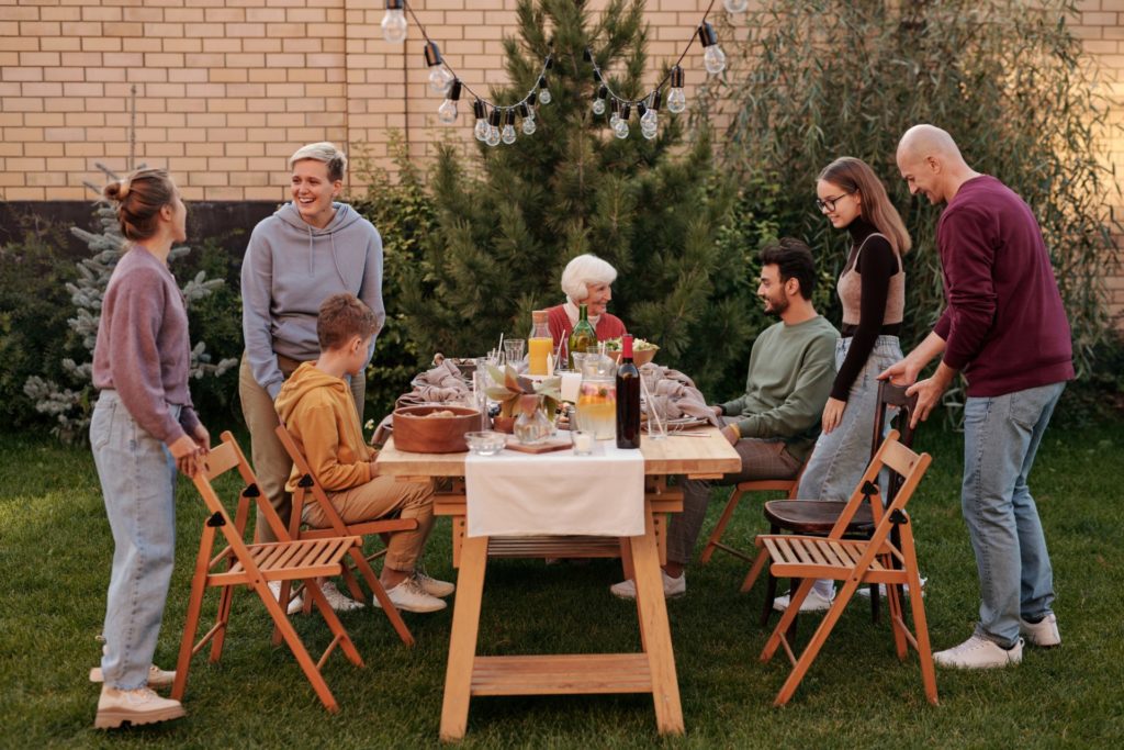 family meal outside