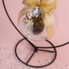 Crystal Bauble with Heart Stand - Close-up Gold/Rose 2