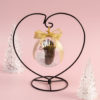 Crystal Bauble with Heart Stand - Christmas Trees