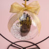 Crystal Bauble with Heart Stand - Close-up Gold/Rose