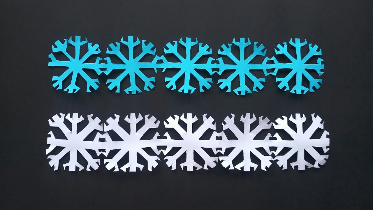 Snowflake paper chain decoration