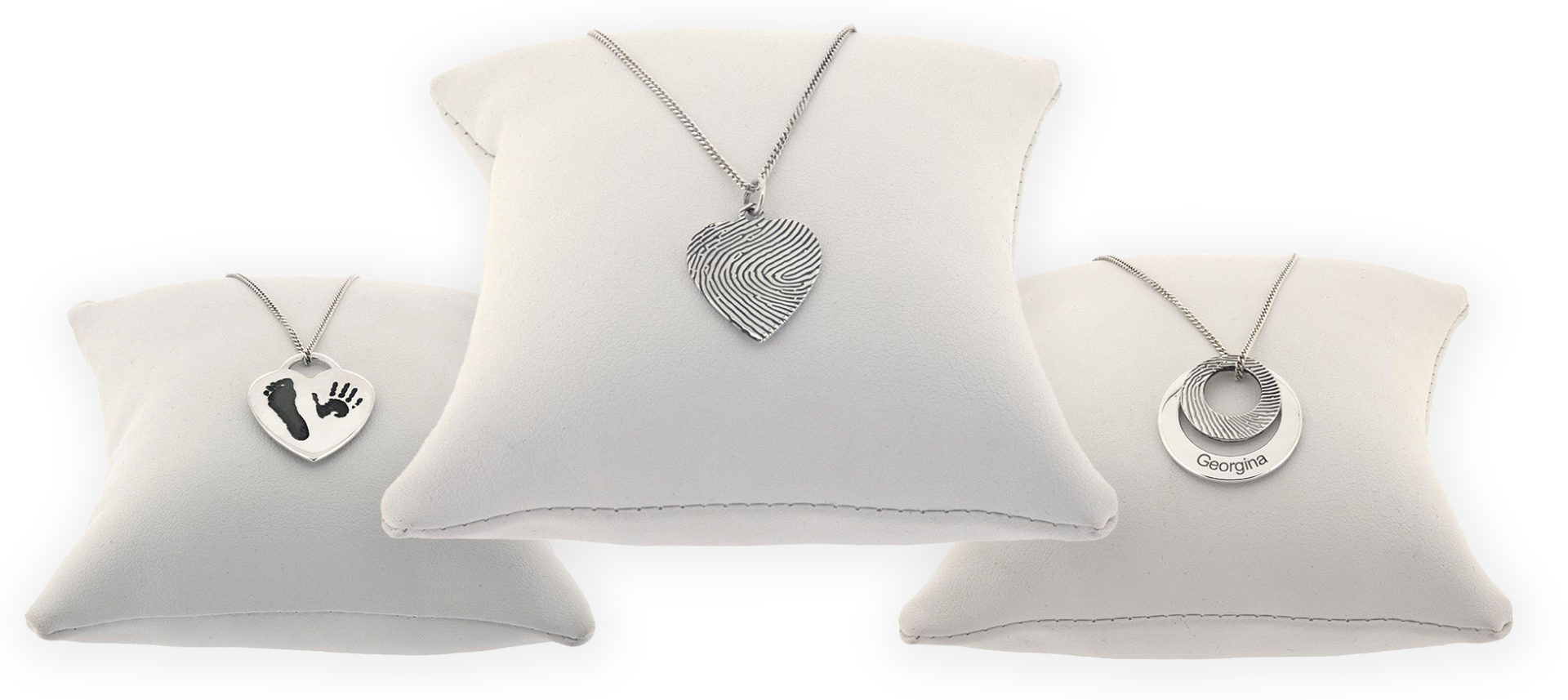 Personalised jewellery | Silver fingerprint necklaces